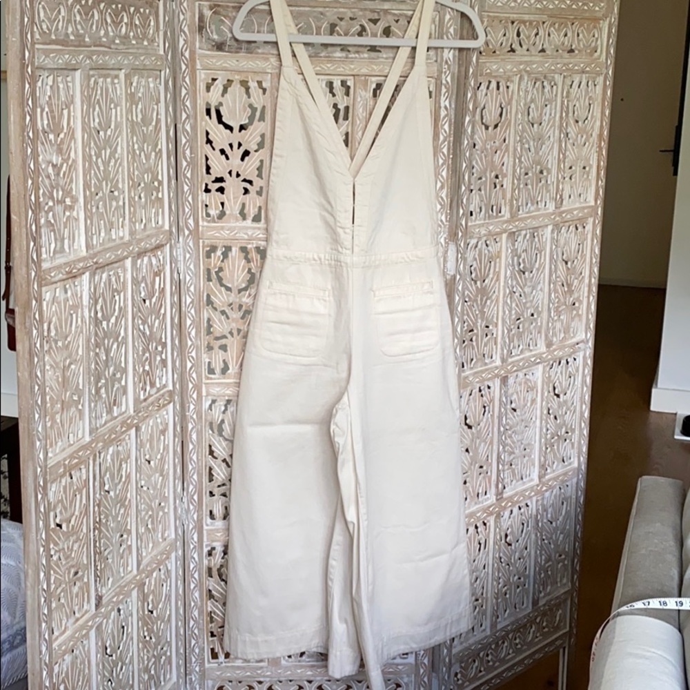 Cream denim overall from Free People